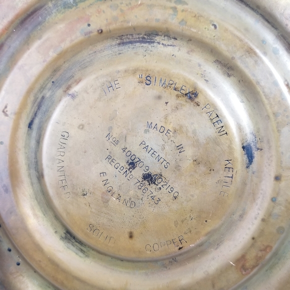 Vintage Solid Copper Tea Kettle Made in England - Picture 14 of 16